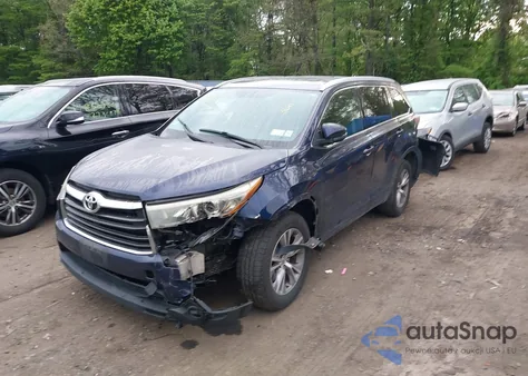 2015 Toyota Highlander Xle V6 from USA, damaged, VIN 5TDKKRFH0FS046180